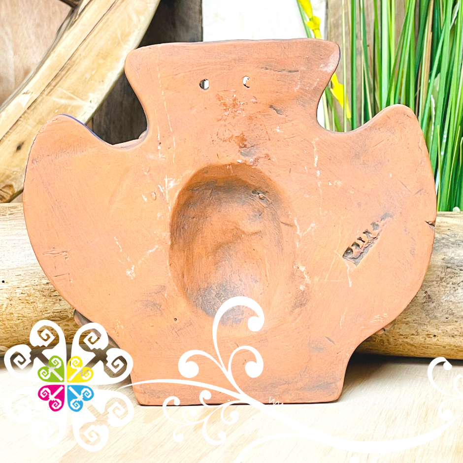 Small Life Cycles Mexican Clay Mask - Artisan Wall Art