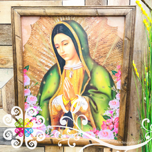 Small Virgen De Guadalupe Wood Wall Art - Litografia