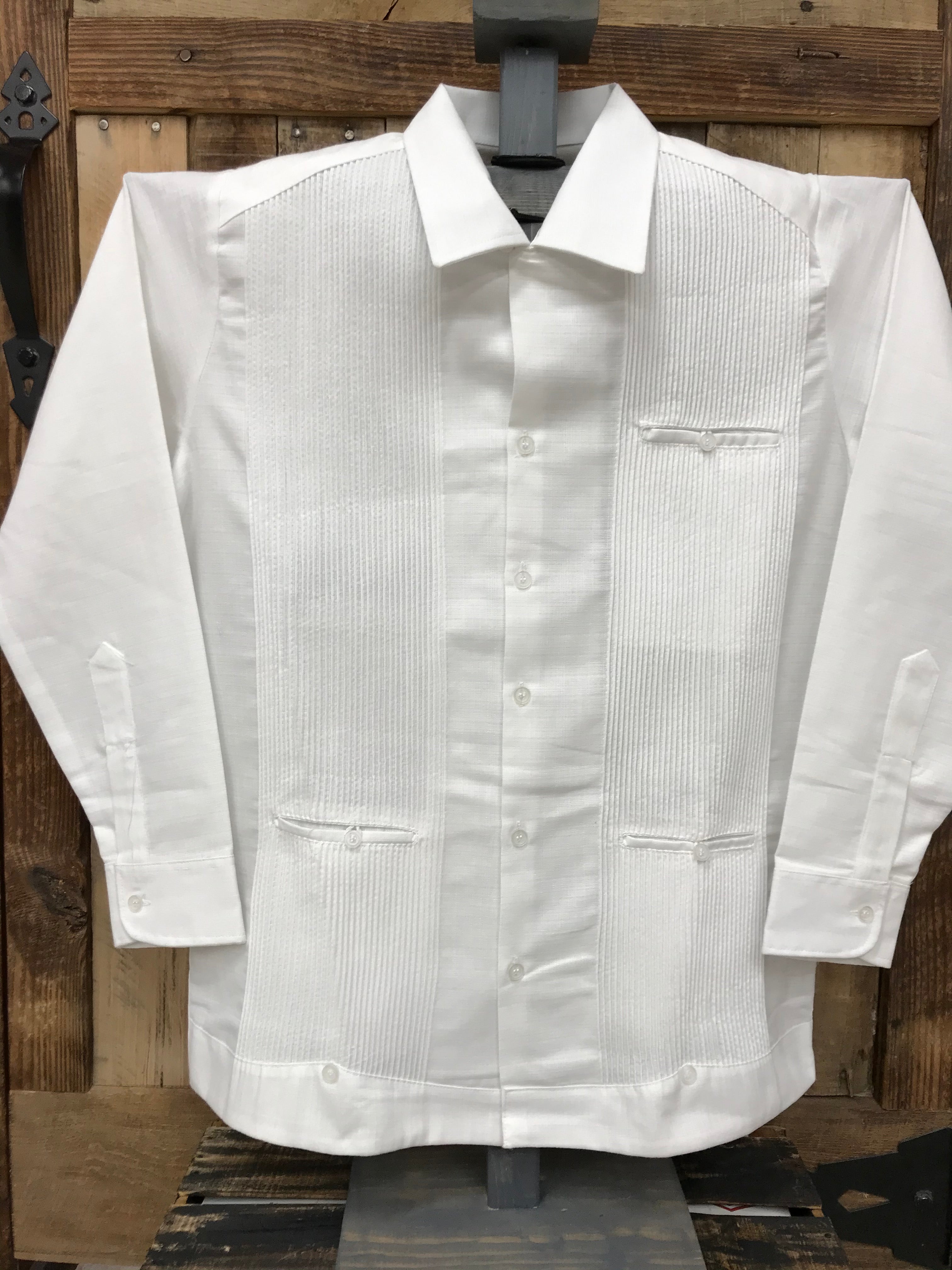 Classic White Guayabera Presidencial - Linen Guayabera Guelaguetza Designs Classic White Guayabera Presidencial - Linen Guayabera Guelaguetza Designs