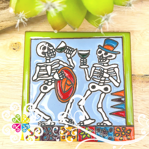Compadres Borrachos Coaster Tile - Single Day of the Dead Coaster
