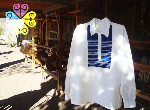 Long Sleeve Pedal Loom Shirt- Square Design