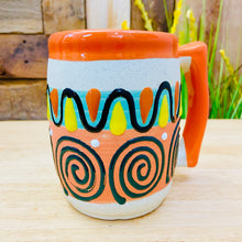 Decorated Big Clay Mug - Beer Mug