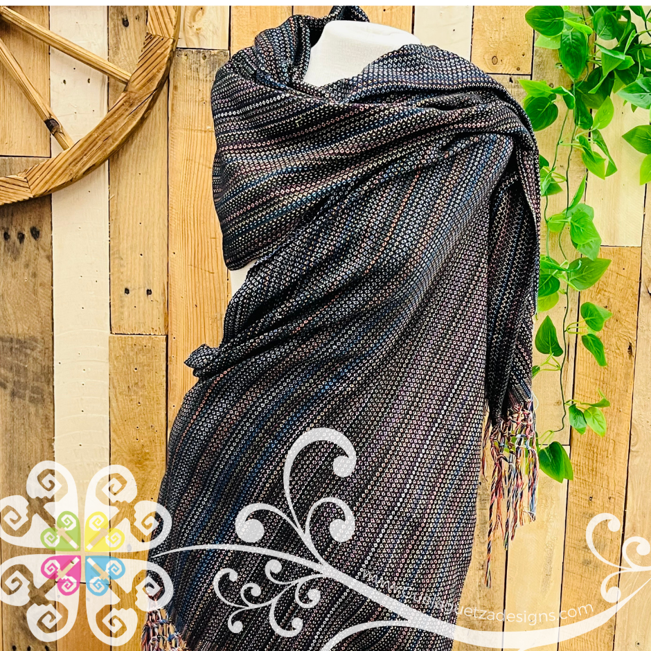 Cotton Woven Scarf- Artisan Pedal Loom Shawl