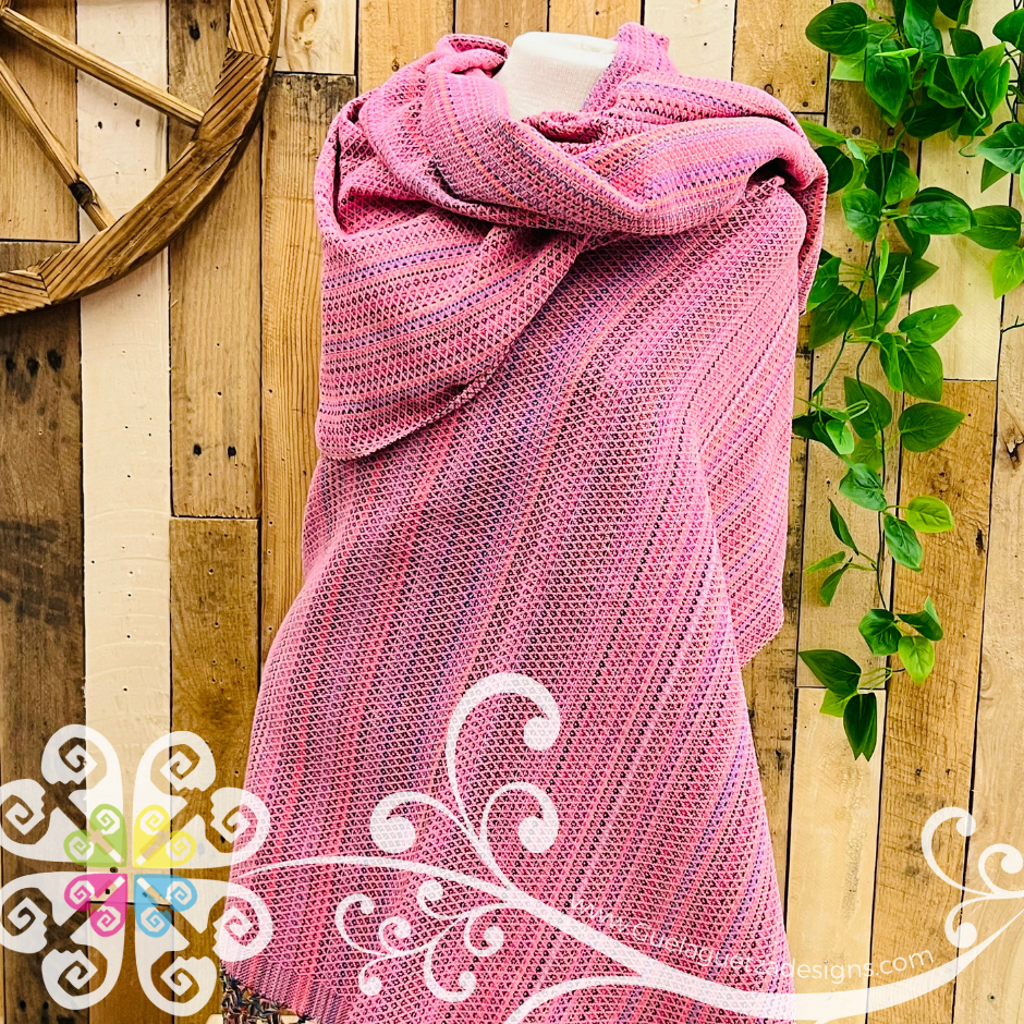 Cotton Woven Scarf- Artisan Pedal Loom Shawl