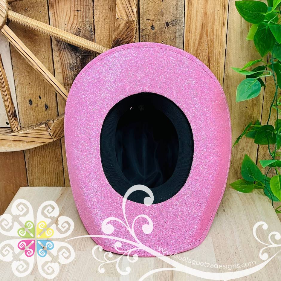 Baby Pink Glitter Cowboy Hat - Unisex Hat