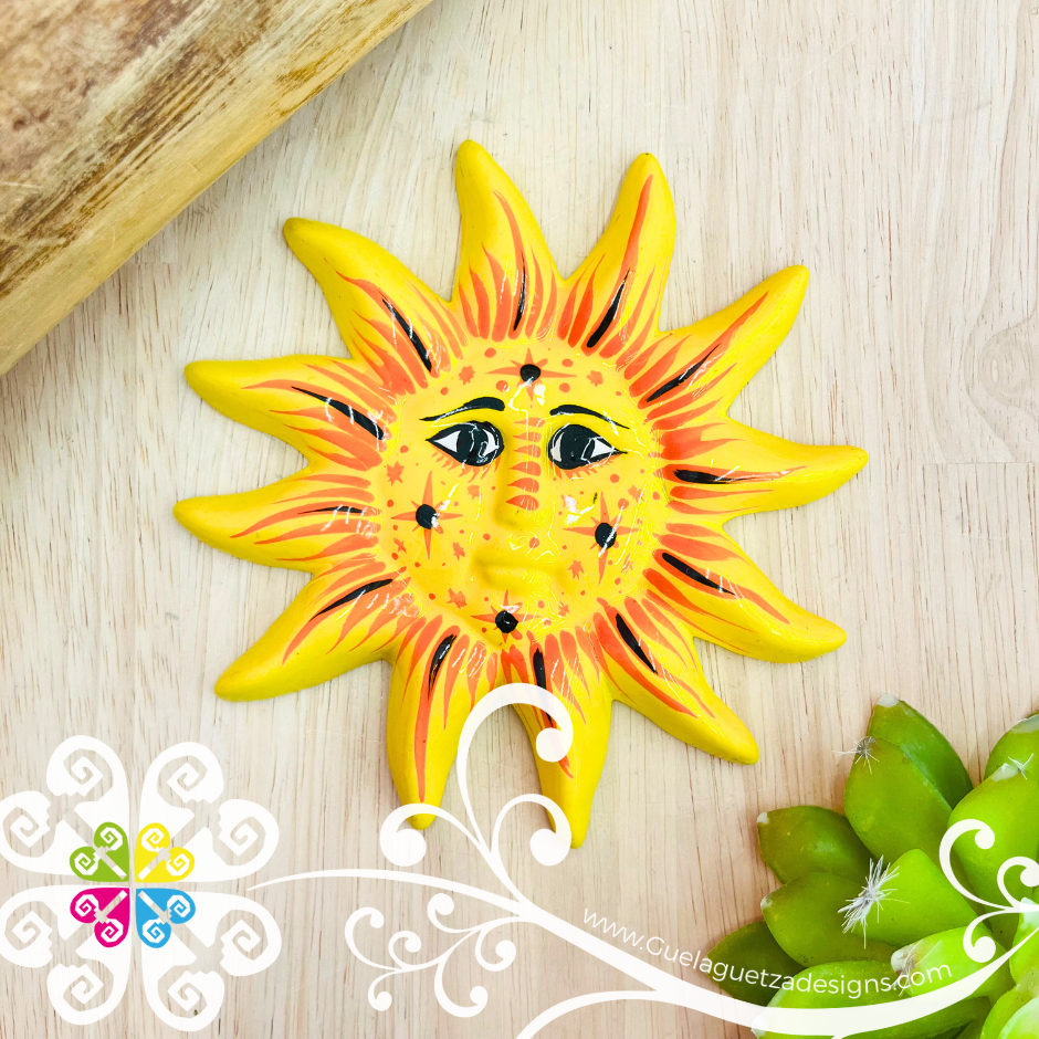 Medium Yellow Sun & Moon Set - Wall Decor