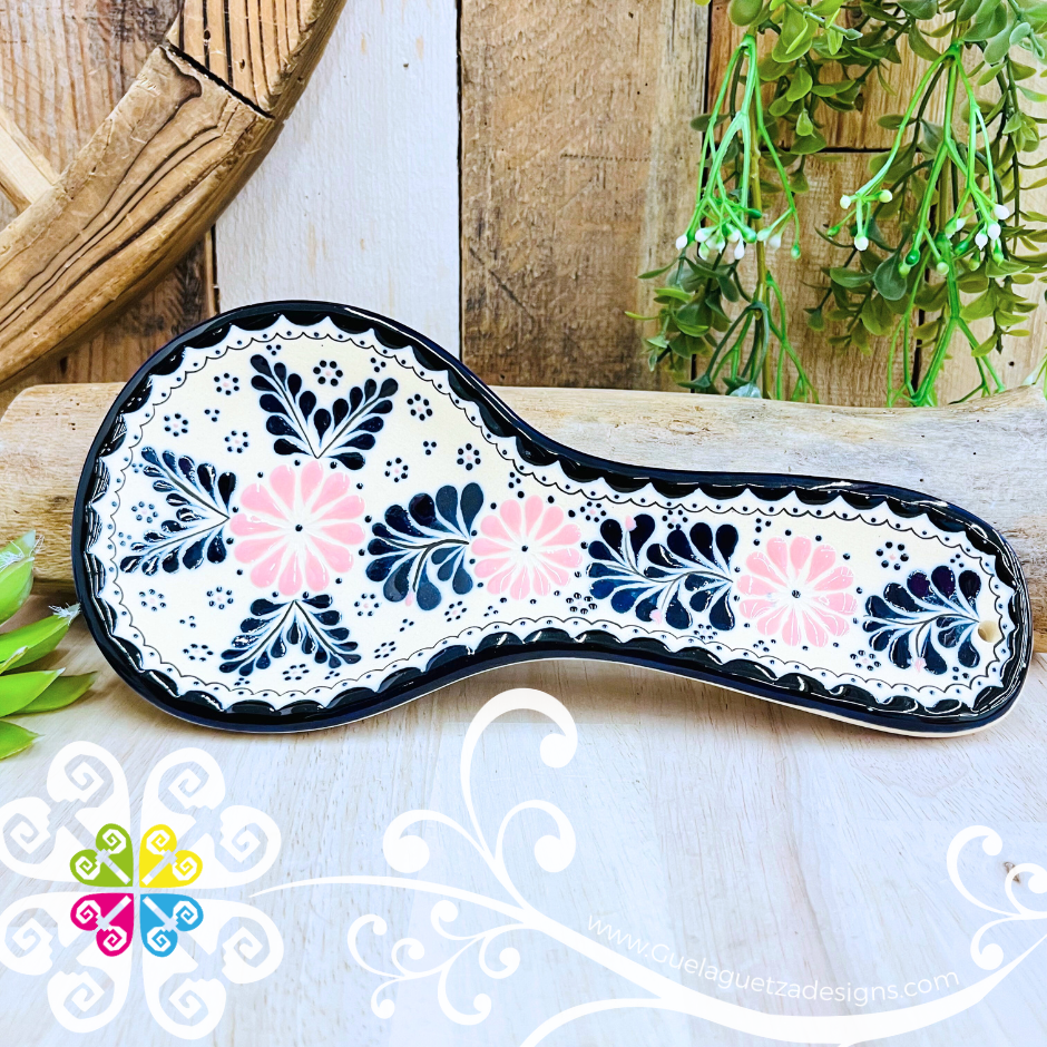 Pink Dalia Spoon Rest - Barro Alta Temperatura - Spoon Rest