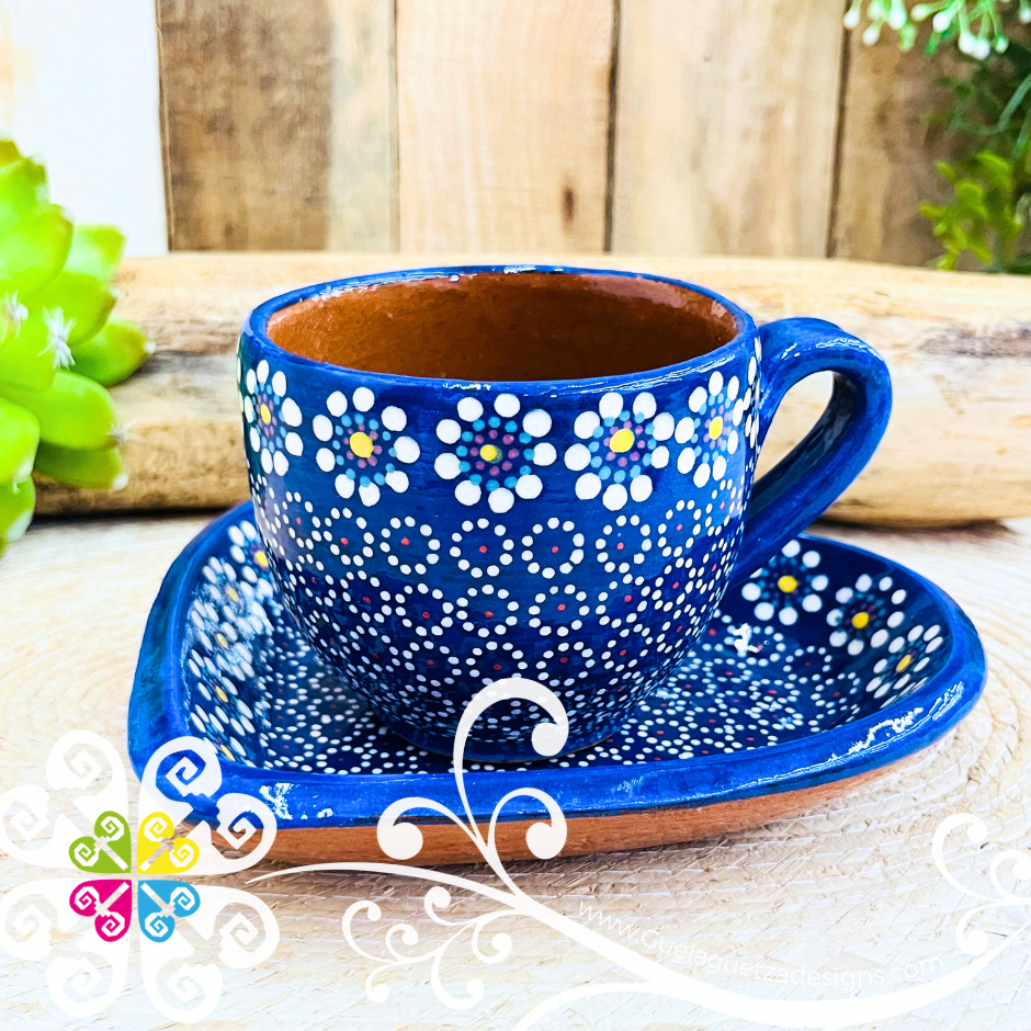 Capula Clay Corazon Plate with Mug - Capula Fino Clay Mug Set