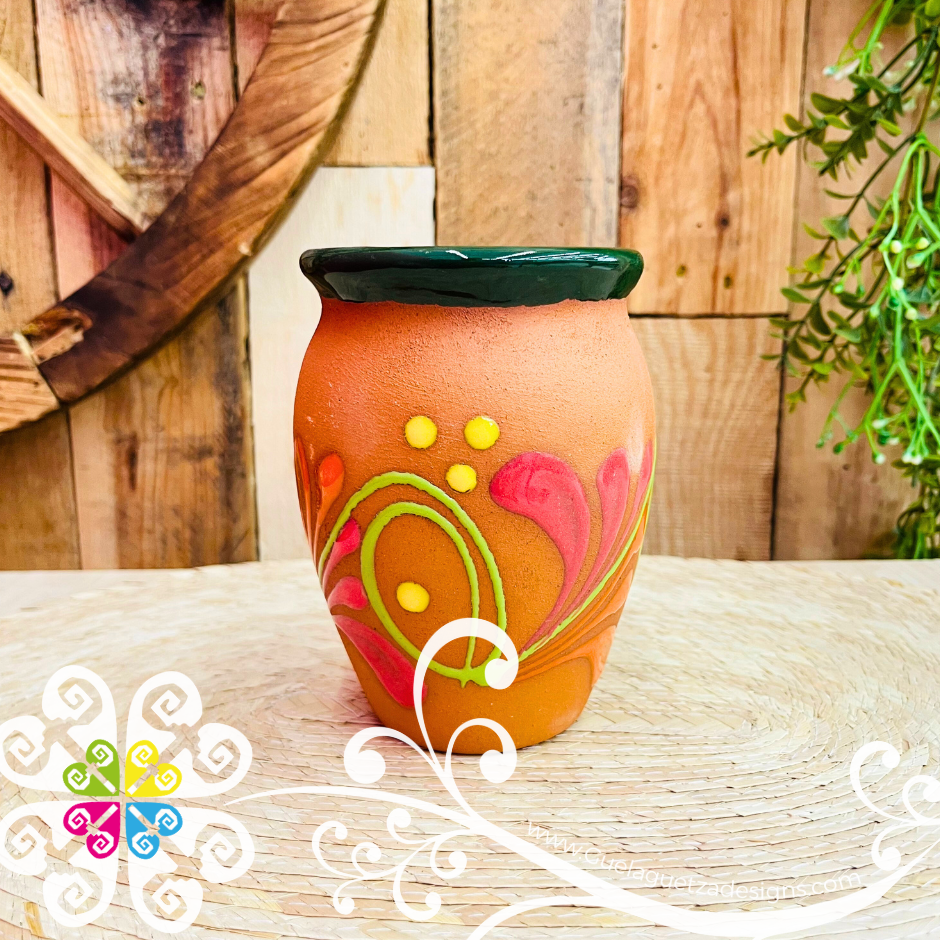 3 - La Dama Cantarito LoteriaMX - Single Clay Cantarito