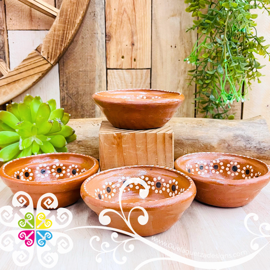 Set of 4 Small Capula Sencillo Salcero - Set Capula Sencillo Clay Bowl