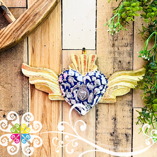 Corazón Con Alas De Milagros - Wall Decor