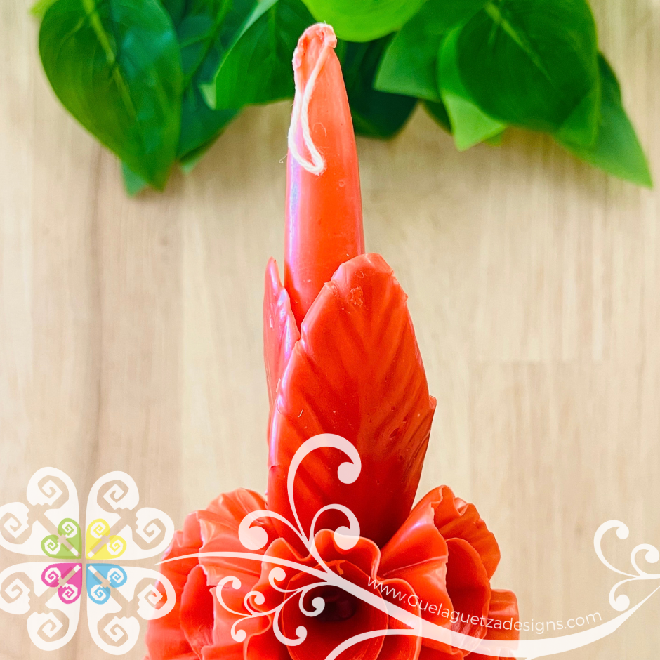 Large Terracota Vela Escamada Banderilla Elegancia Artesanal- Artisan Candles Vedesa
