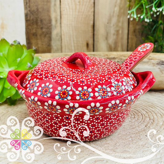 Capula Clay Fino Salcera con Tapa y Cuchara - Capula Fino Clay Cazuela