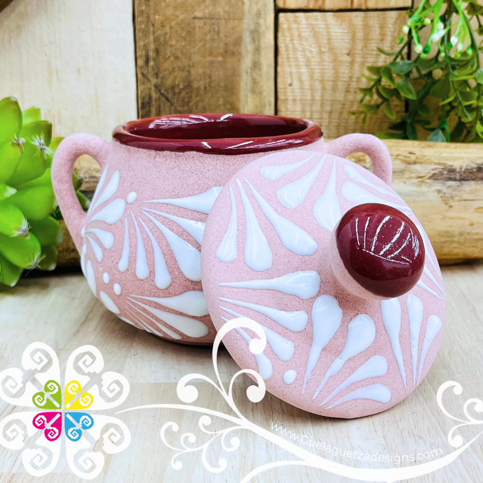 Pink Espiga Sugar Bowl