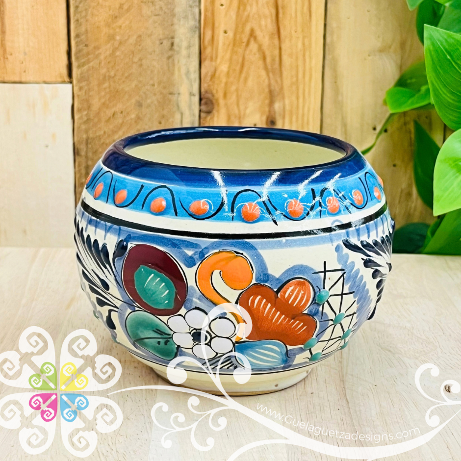 Multicolor Pecera Planter - Maceta Mexicana - Talavera Home Decor