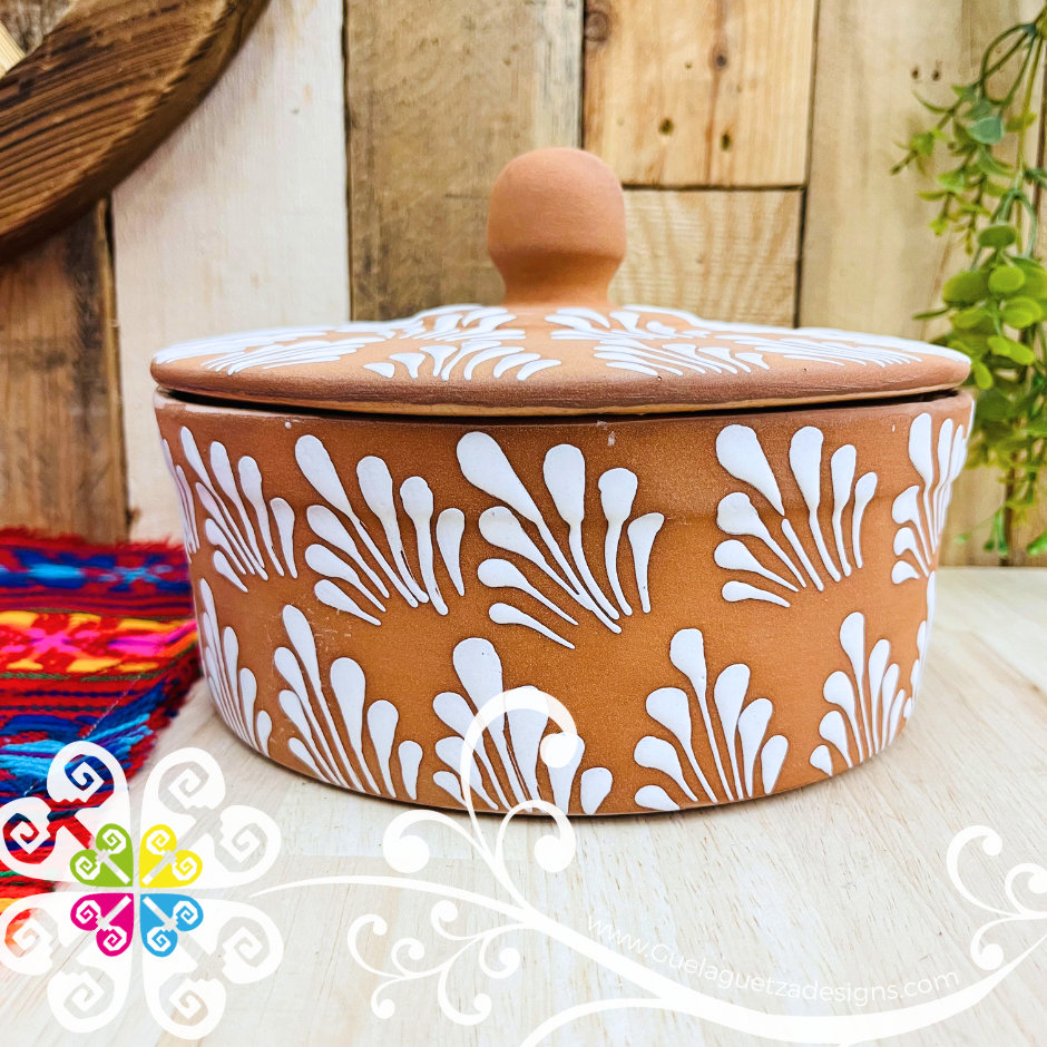 Tortillero Espiga Natural/White - Barro Mexicano