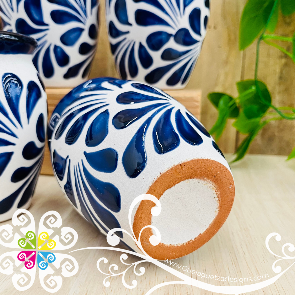Cobalt Espiga Cantarito Cup - Set Clay Cantarito