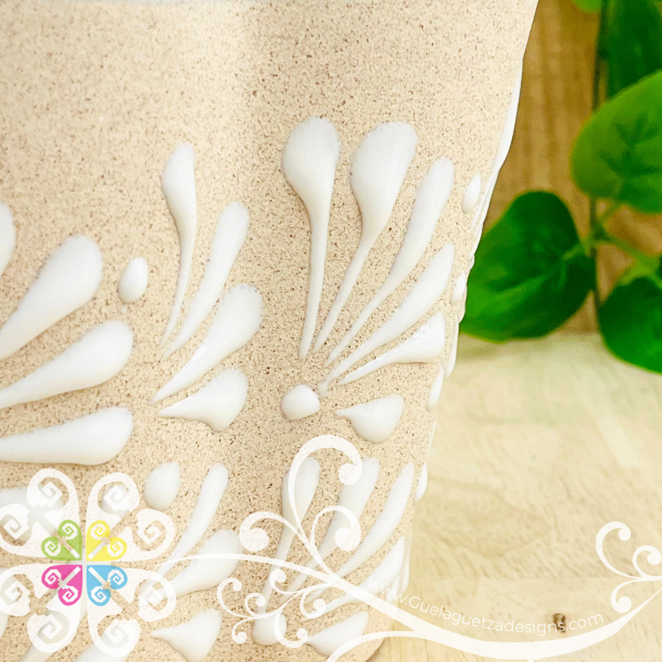 White Espiga Clay Utensil Holder - Spoon Holder