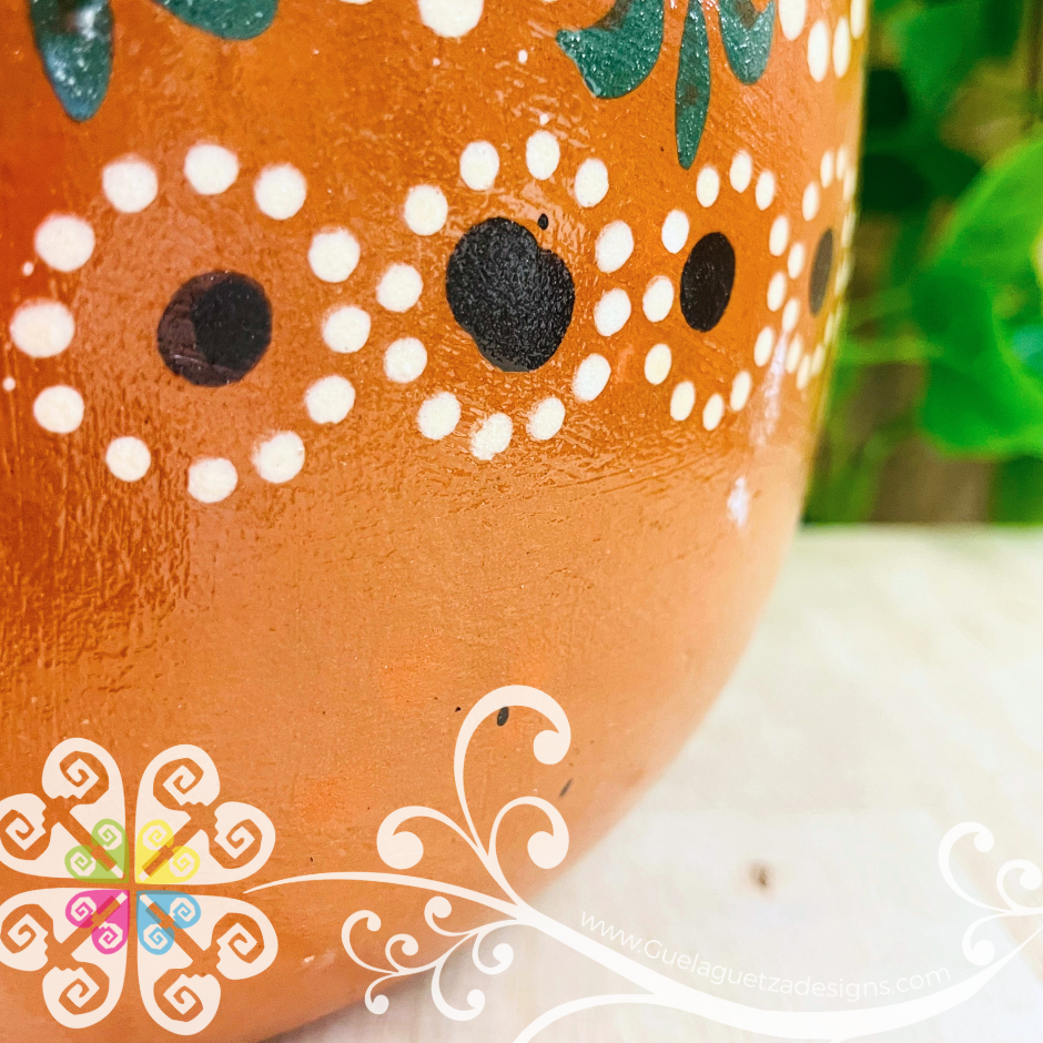 Large Capula Sencillo Olla de Barro con Tapa- Capula Sencillo Clay Ollas