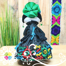 Blue Catrina Mexican Otomi Doll - Fina