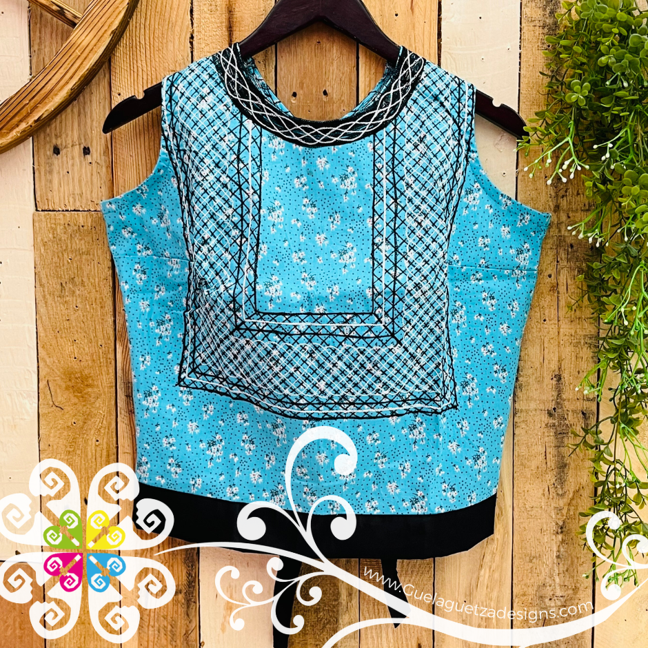 Large Cadenilla Tehuana Fabi Top - Double Embroider