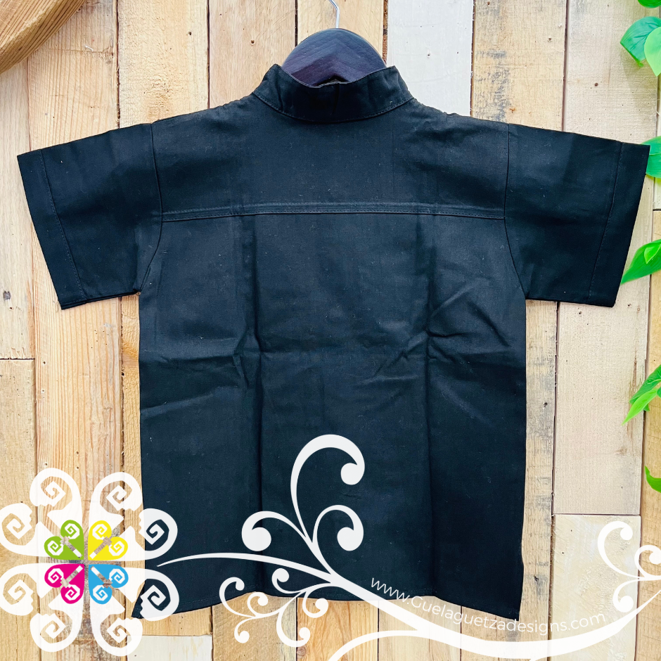 Black Lace Boy Shirt - Camisa de Niño