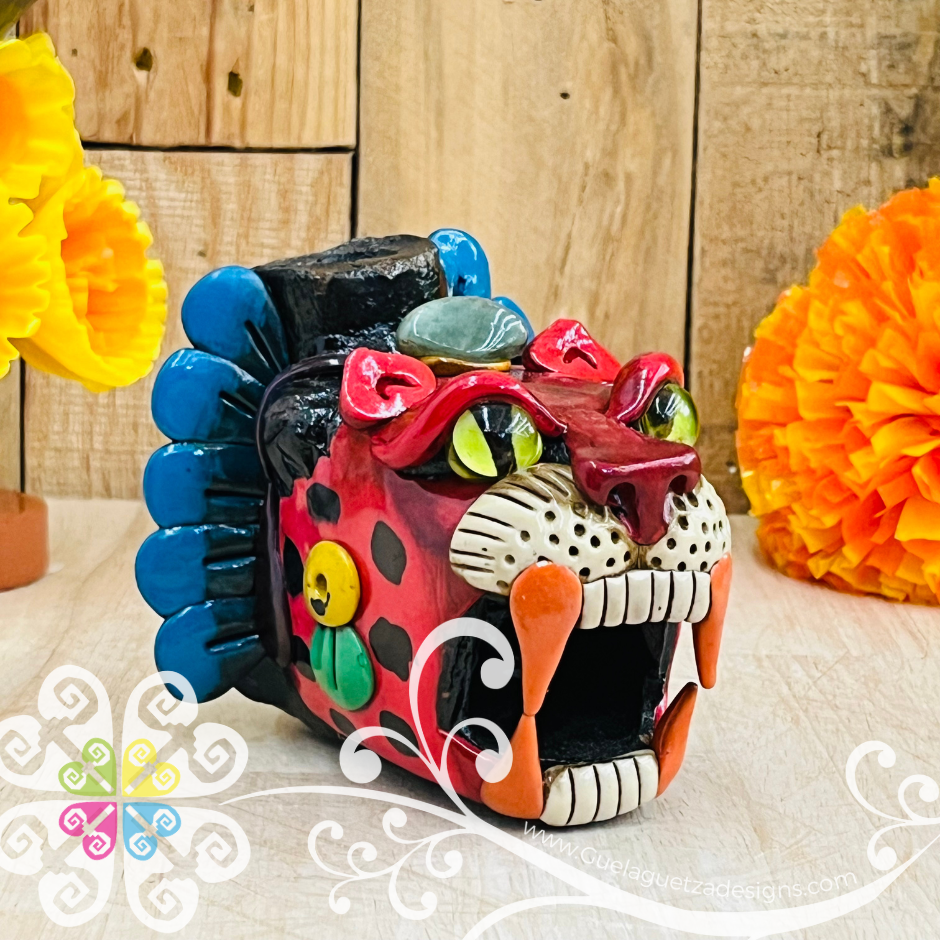 Large Jaguar Ocarina Silbato - Resin & Epoxy Clay Whistle
