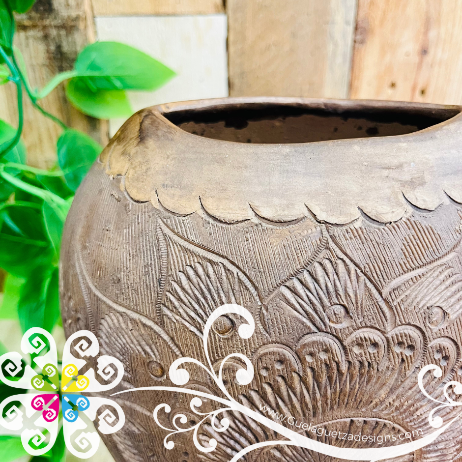 Anfora Brown Clay Vase - Barro Cafe Oaxaca