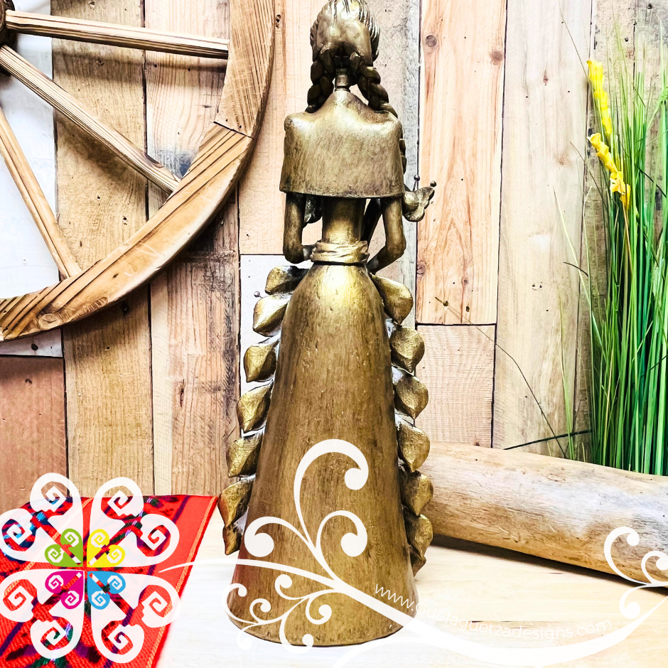 Medium Sencilla Clay Catrina  - Capula Clay Home