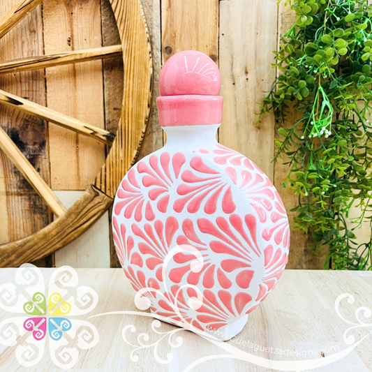 Pink Espiga Tequilero Bottle - Clay Licorera