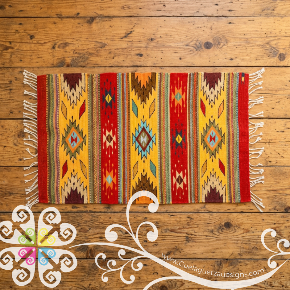 Diamante Zapoteco Medium Rug - 100 x 60 cm Teotitlan Collection