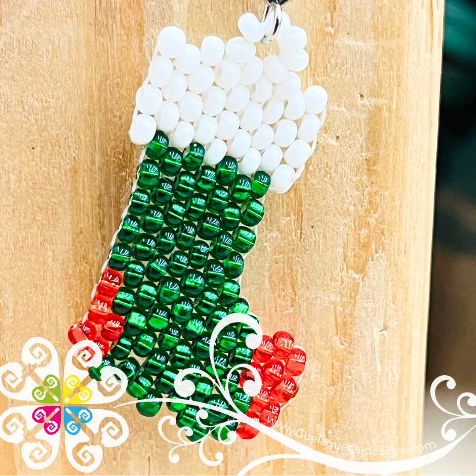 Christmas Stocking - Christmas Beaded Earrings
