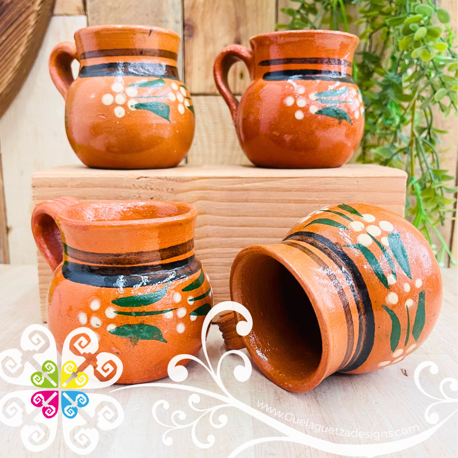 Set of 4 Medium Capula Jarrito - Set Capula Sencillo Clay Mug