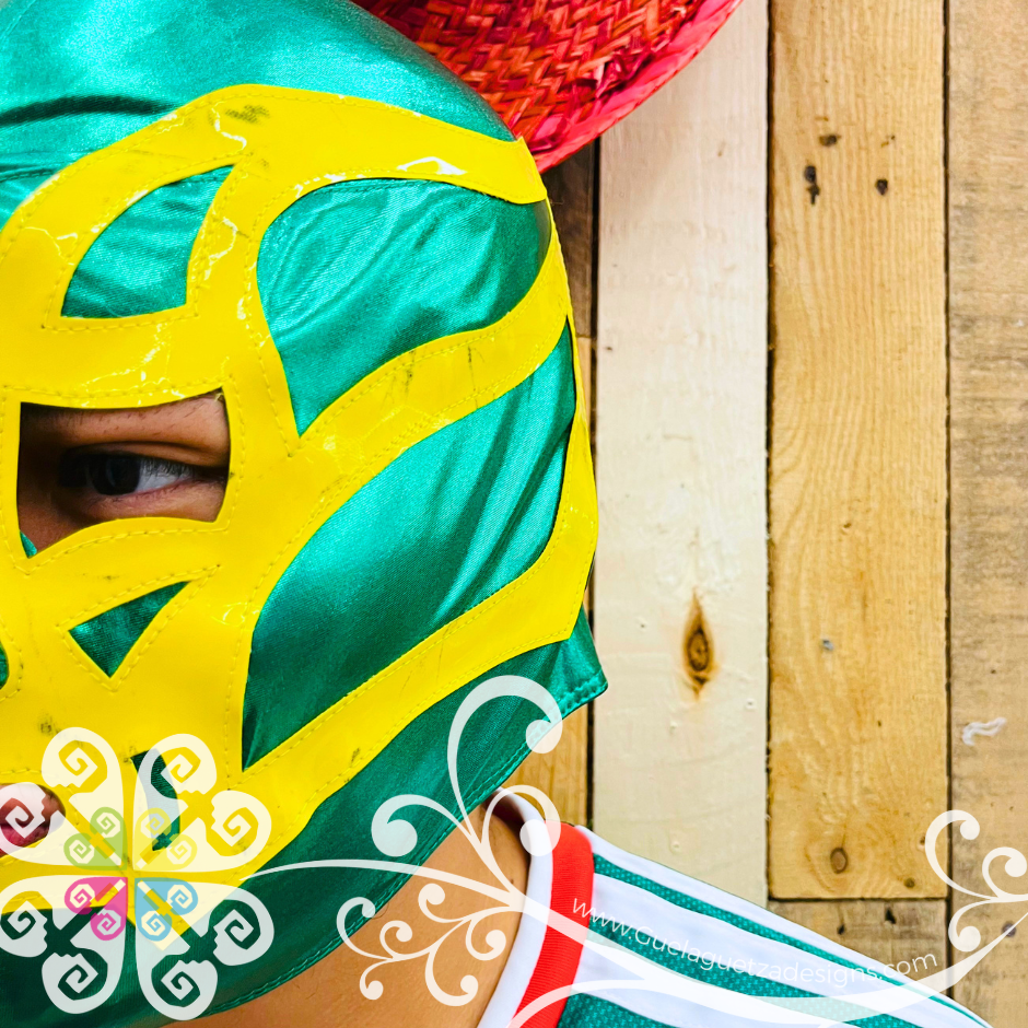 Green Luchador Mask - Adult Lucha Libre Mask