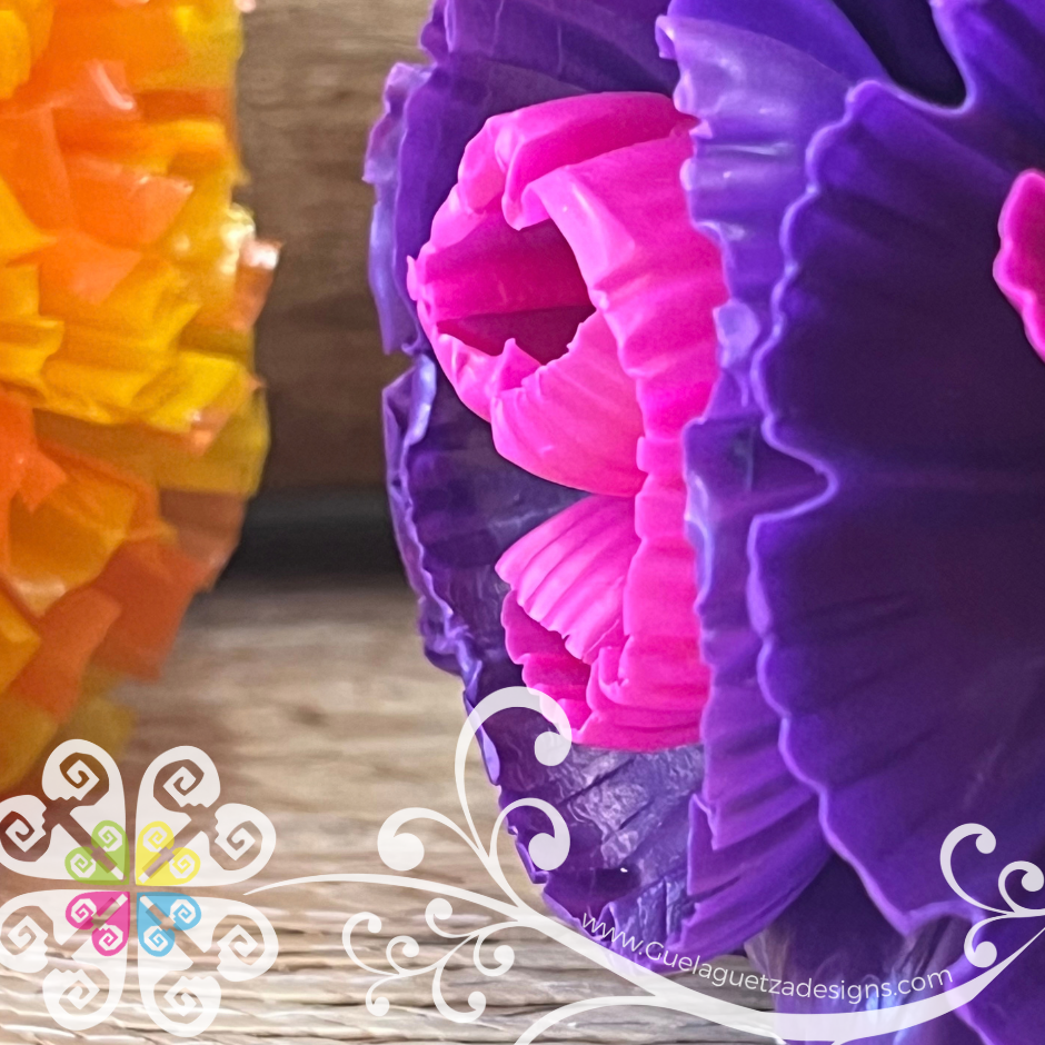 Purple Cirio Escamado Elegancia Artesanal- Artisan Candles Vedesa