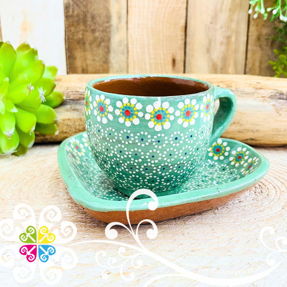 Capula Clay Corazon Plate with Mug - Capula Fino Clay Mug Set