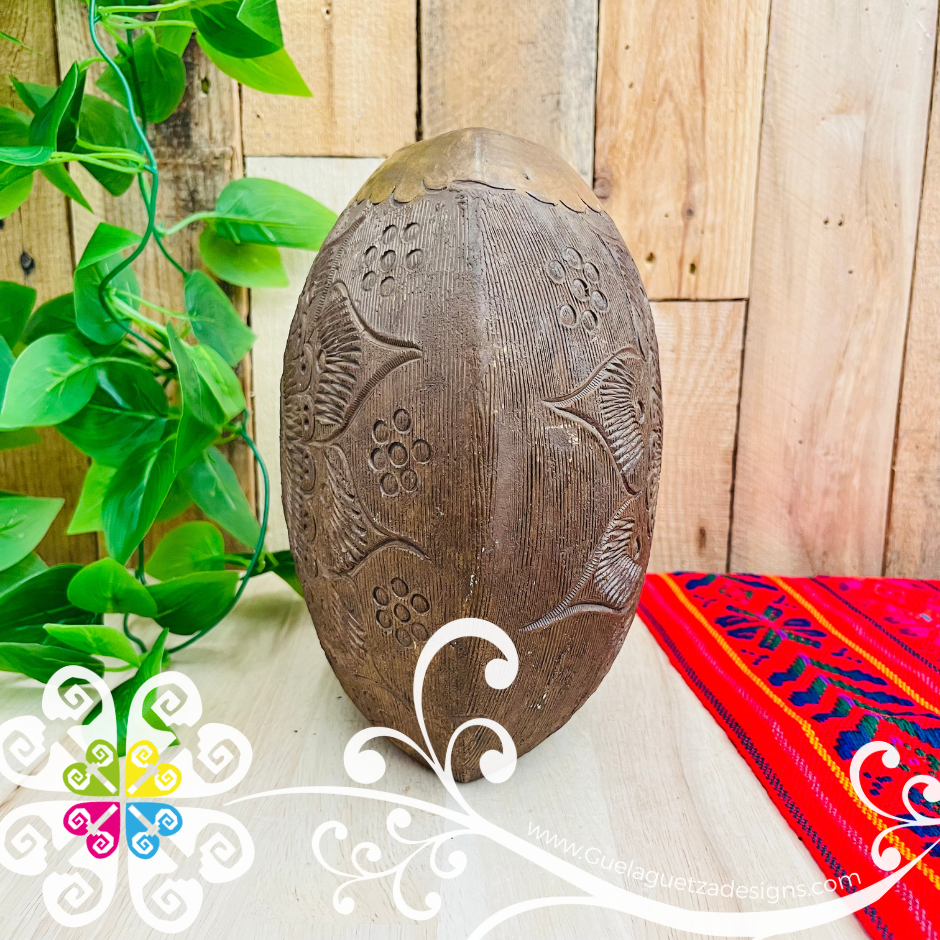 Anfora Brown Clay Vase - Barro Cafe Oaxaca