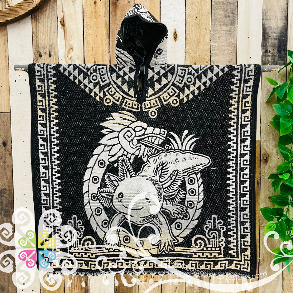 Colibri / Axolotl Gaban - Men Poncho with Hoodie