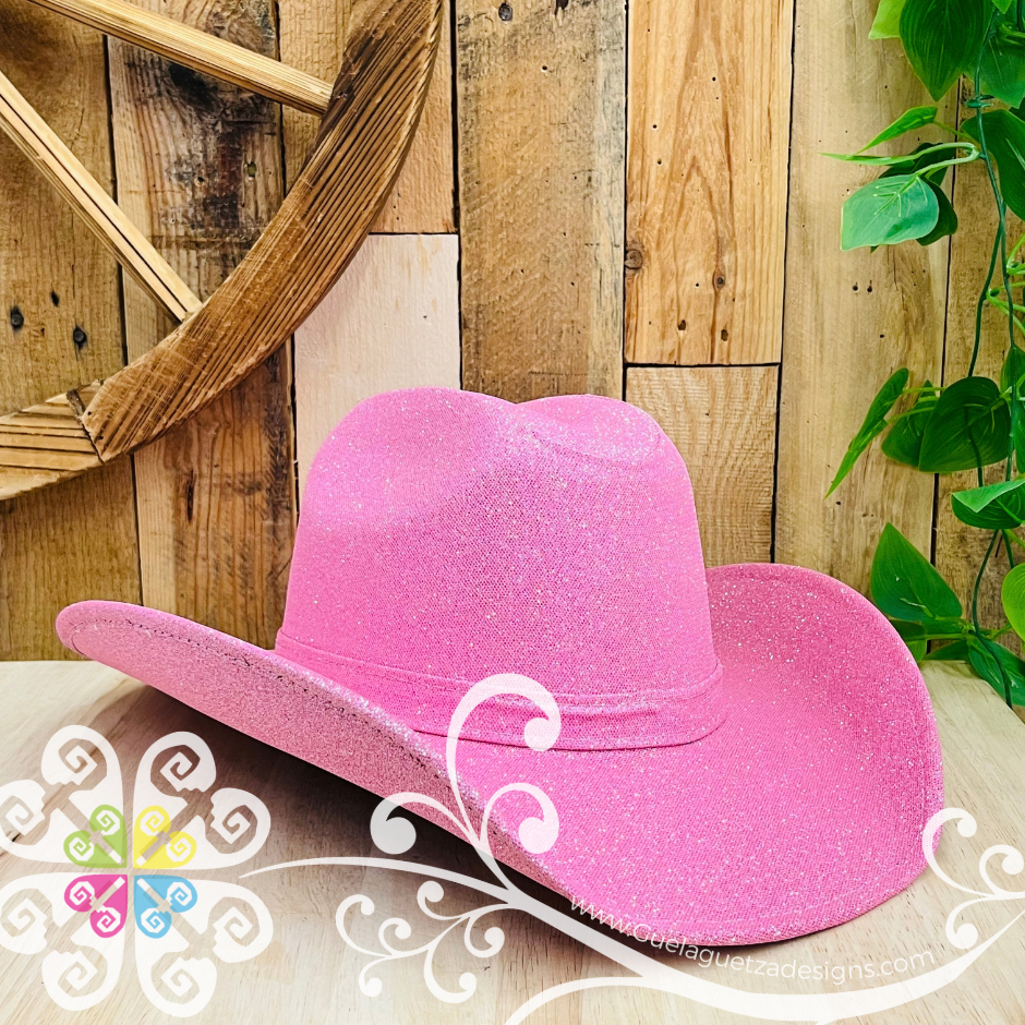 Baby Pink Glitter Cowboy Hat - Unisex Hat