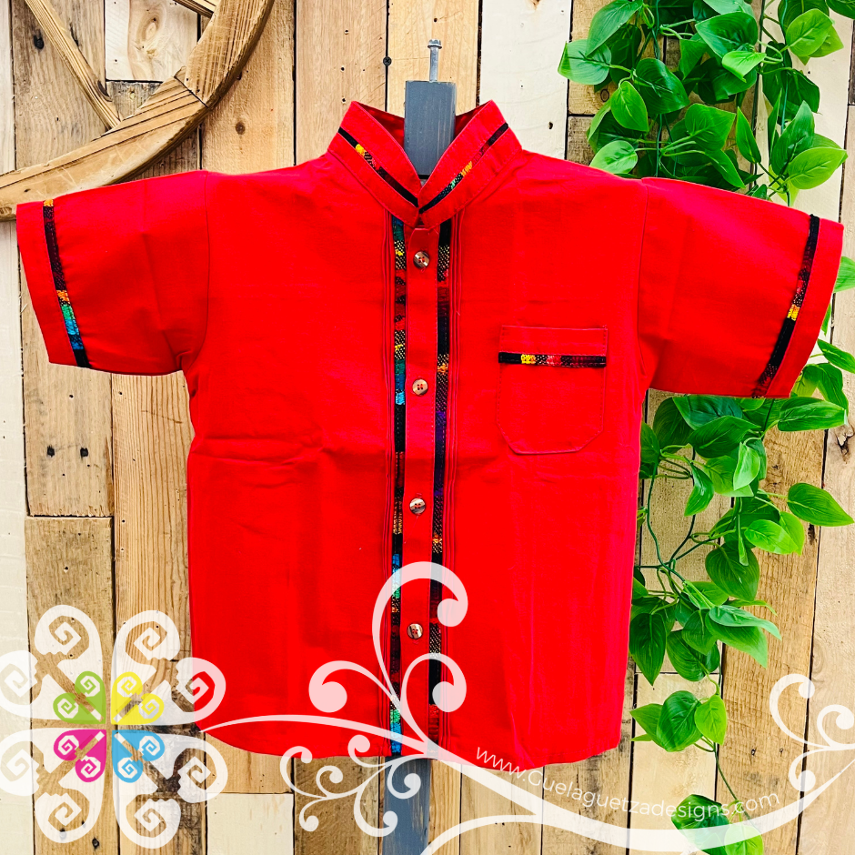 Red Coralillo Boy Shirt - Camisas de Niño