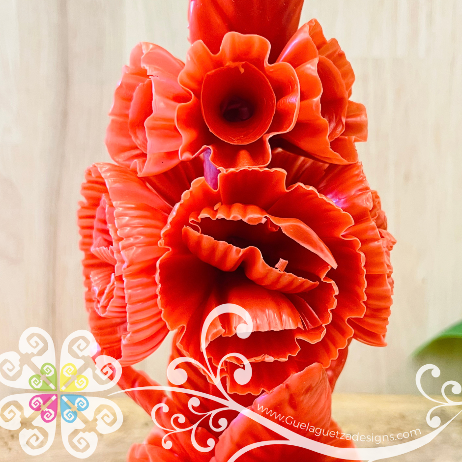 Large Terracota Vela Escamada Banderilla Elegancia Artesanal- Artisan Candles Vedesa
