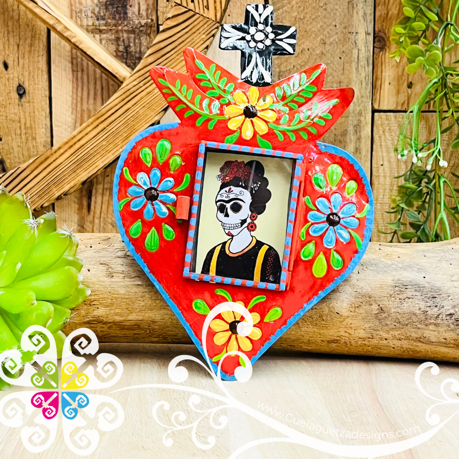 Large Day of the Dead Nicho Frame - Hojalata San Miguel Collection