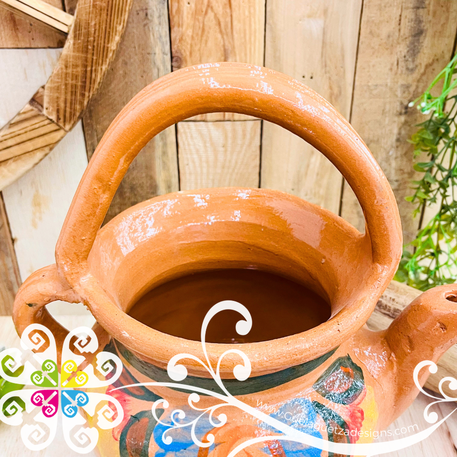 Medium Flor Clay Tea Pot - Mexican Clay Kitchen