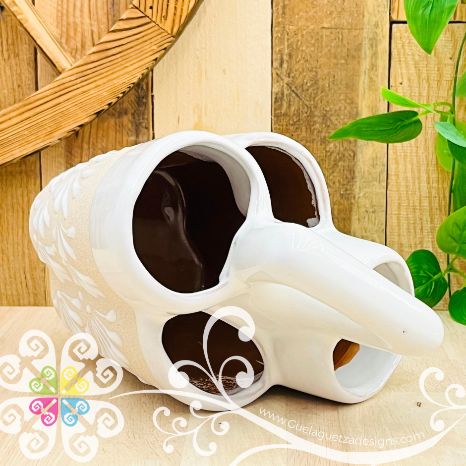 White Espiga Clay Utensil Holder - Spoon Holder