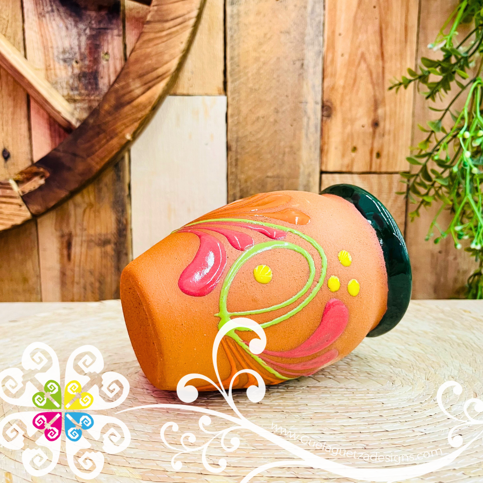 3 - La Dama Cantarito LoteriaMX - Single Clay Cantarito