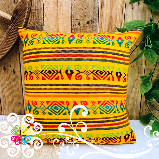 Yellow Decorative Cambray Pillow Case - Mexican Home