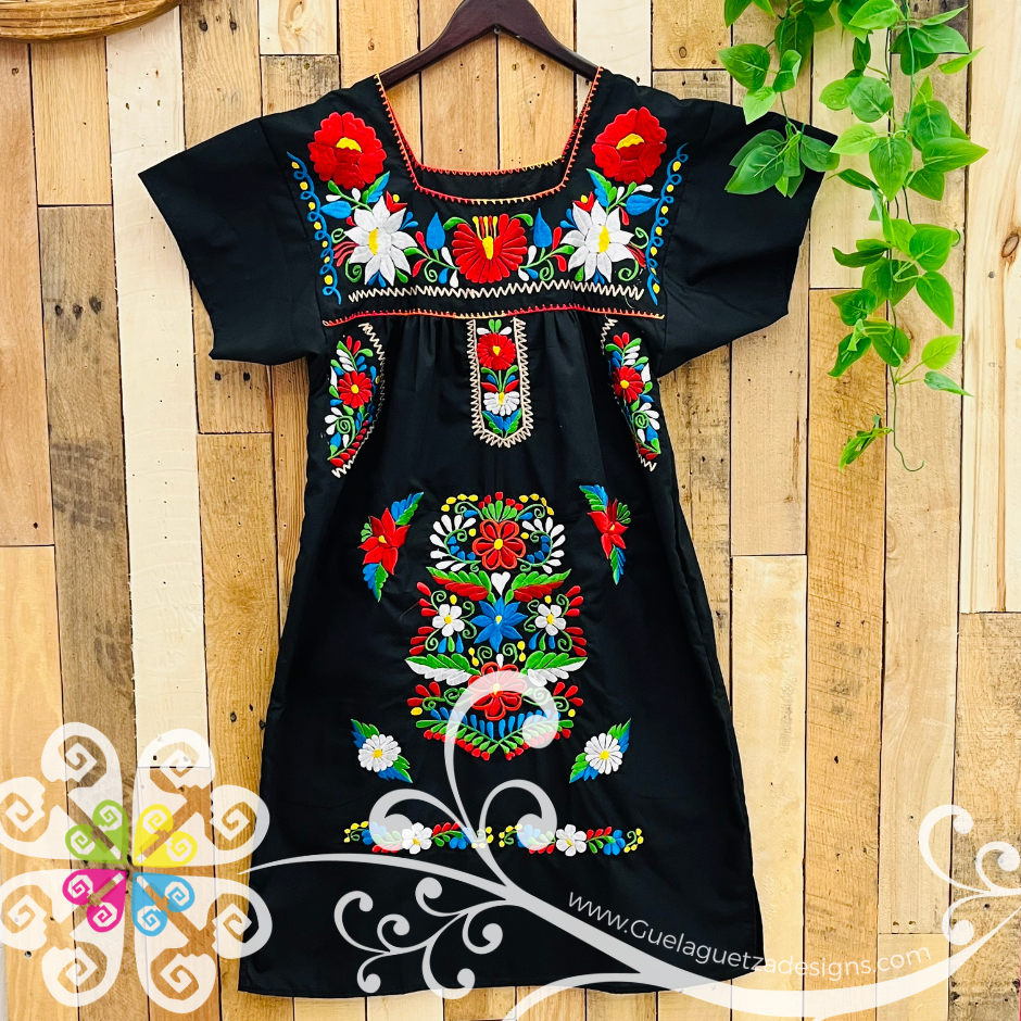 Black Vestido Tehuacan Puebla - Women Dress