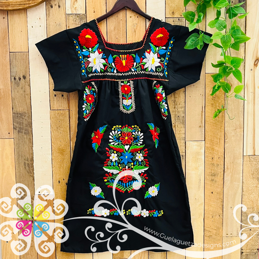 Black Vestido Tehuacan Puebla - Women Dress