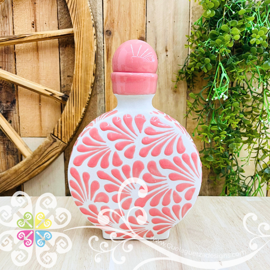 Pink Espiga Tequilero Bottle - Clay Licorera