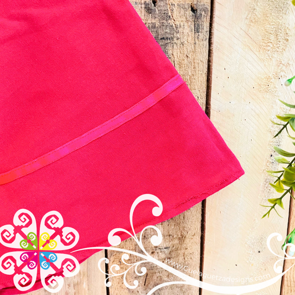 Fuchsia Tehuana Embroider Campesino Children Dress